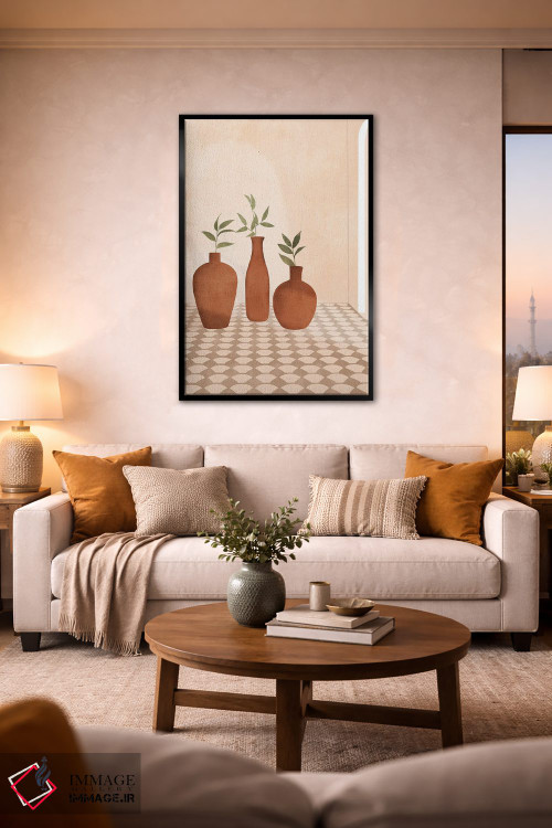 تابلو مینیمال گلدان های مدیترانه ای اثر ایتس فانی هو - D2B