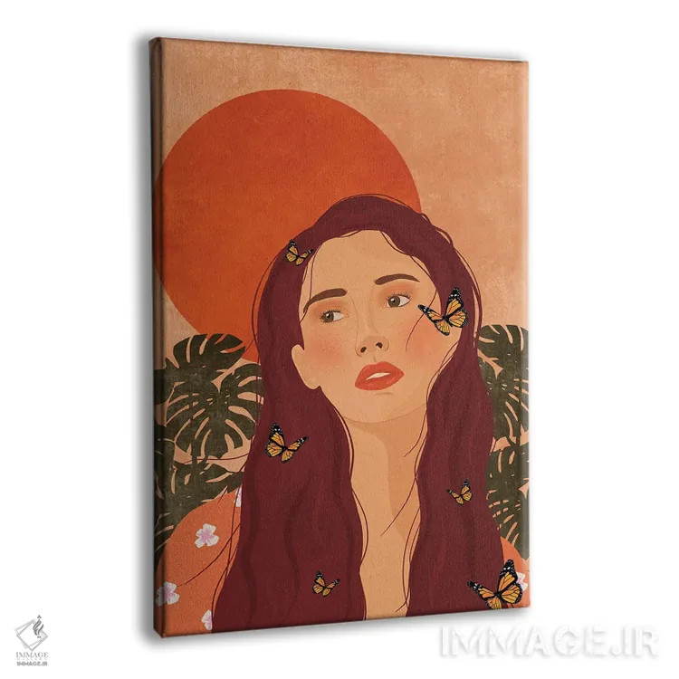 تابلو مدرن دختر پروانه ای اثر ایتس فانی هو - نمای پرسپکتیو محصول