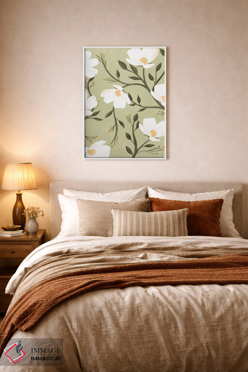 تابلو مدرن گل های سبز اثر ایتس فانی هو - D5W
