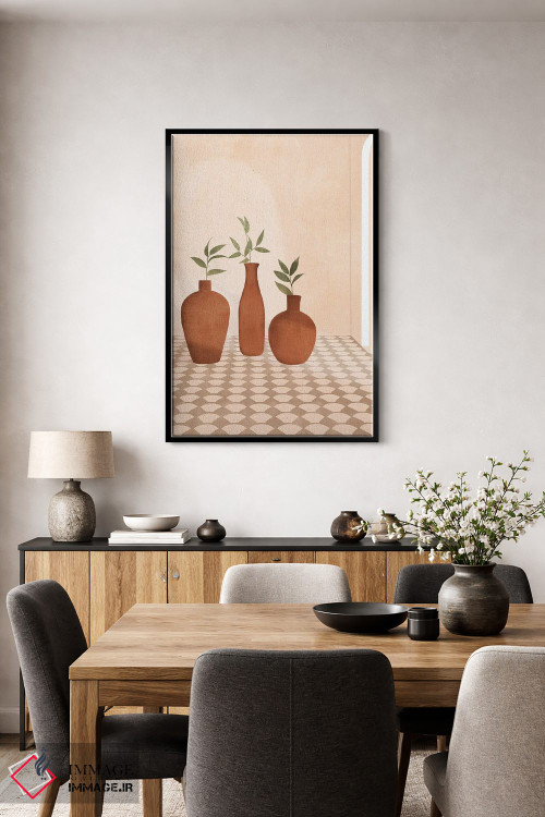 تابلو مینیمال گلدان های مدیترانه ای اثر ایتس فانی هو - D4B