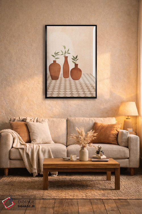 تابلو مینیمال گلدان های مدیترانه ای اثر ایتس فانی هو - D5B