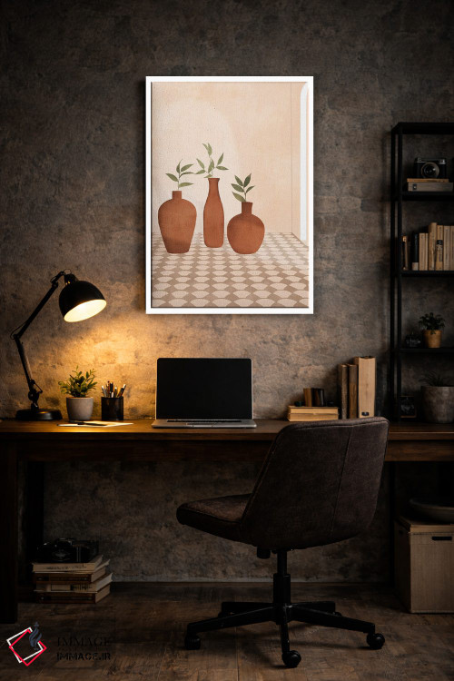 تابلو مینیمال گلدان های مدیترانه ای اثر ایتس فانی هو - D6W