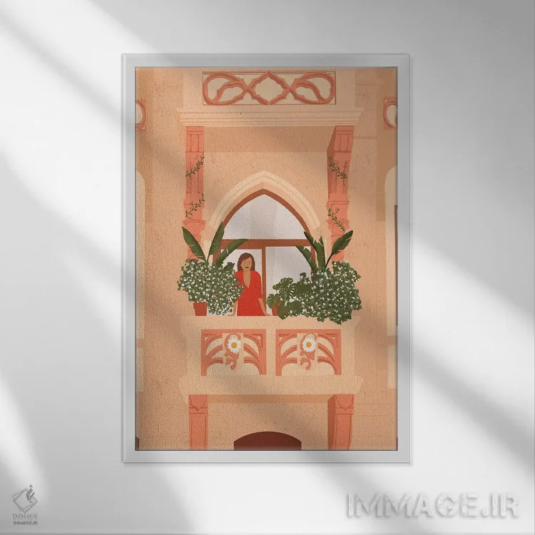 تابلو مدرن بارسلونا اثر ایتس فانی هو - نمای قابدار سفید