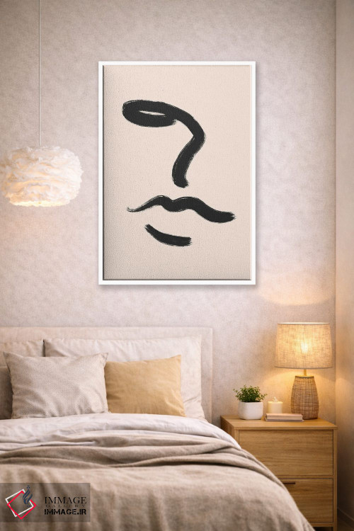تابلو مینیمال چهره اثر ایتس فانی هو - D1W