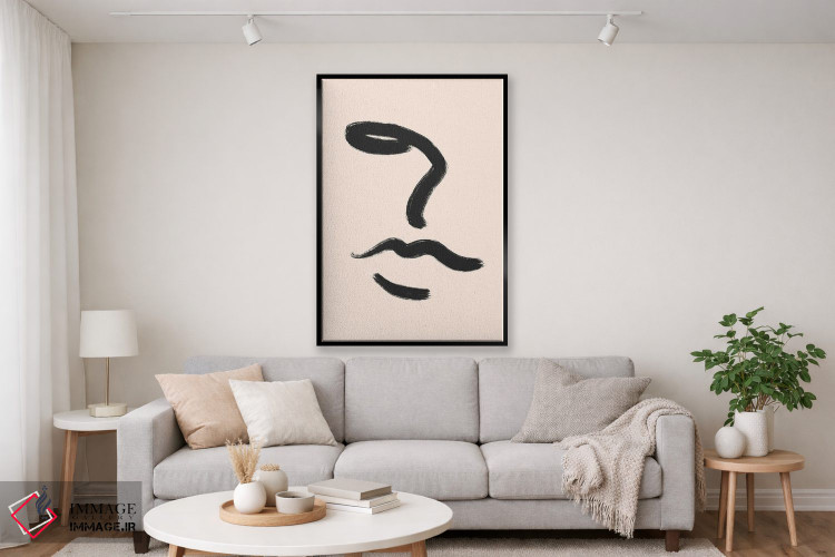 تابلو مینیمال چهره اثر ایتس فانی هو - D2B