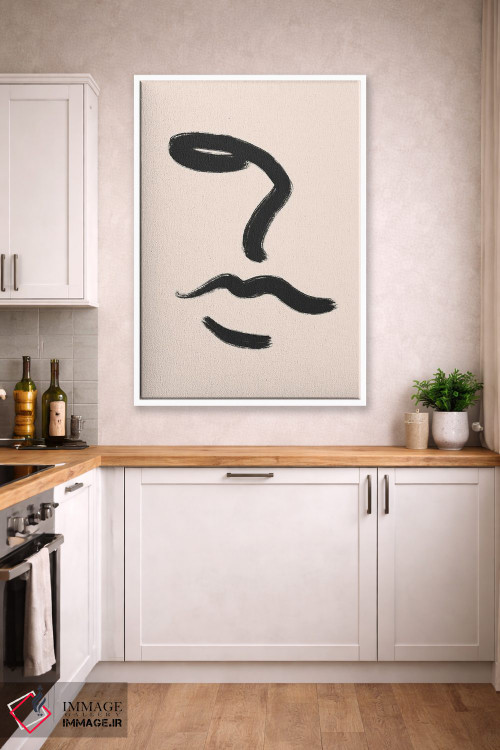 تابلو مینیمال چهره اثر ایتس فانی هو - D4W