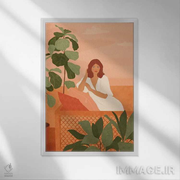 تابلو مدرن تیفانی اثر ایتس فانی هو - نمای قابدار سفید