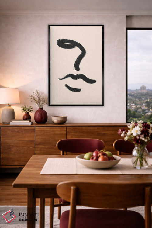 تابلو مینیمال چهره اثر ایتس فانی هو - D5B