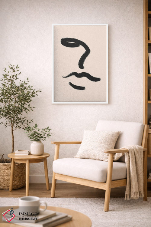 تابلو مینیمال چهره اثر ایتس فانی هو - D6W