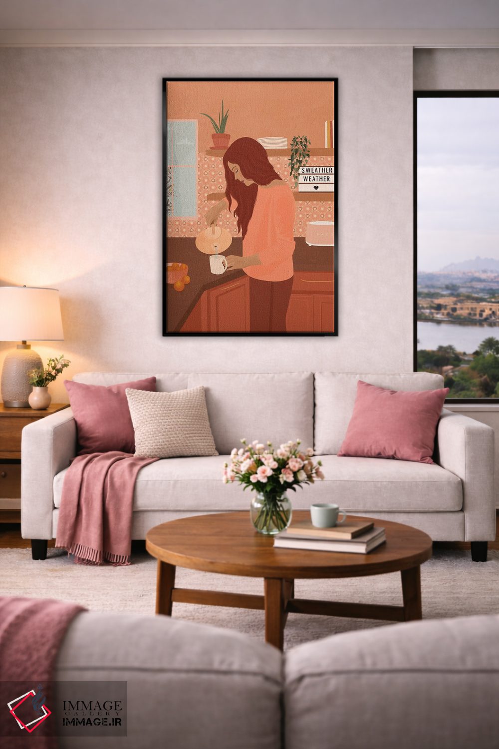 تابلو مدرن هوای ژاکت پوشی اثر ایتس فانی هو - D3B