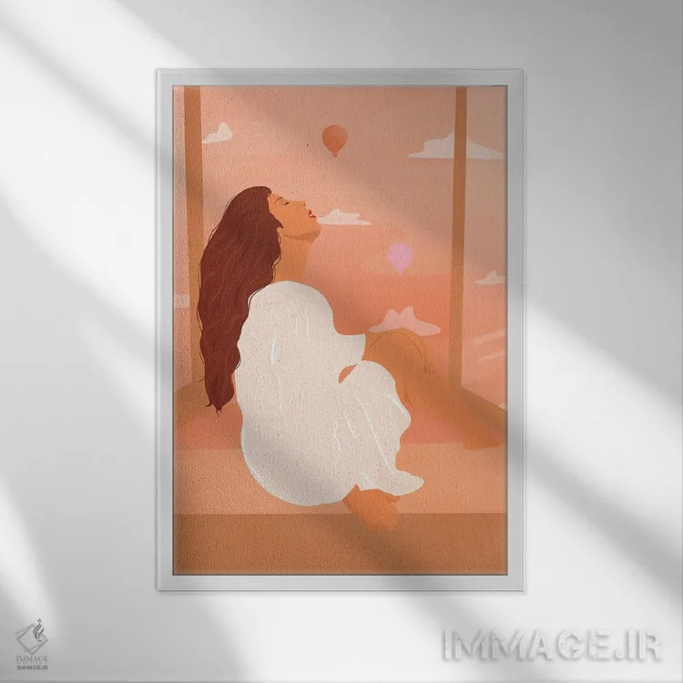 تابلو مدرن نائومی اثر ایتس فانی هو - نمای قابدار سفید