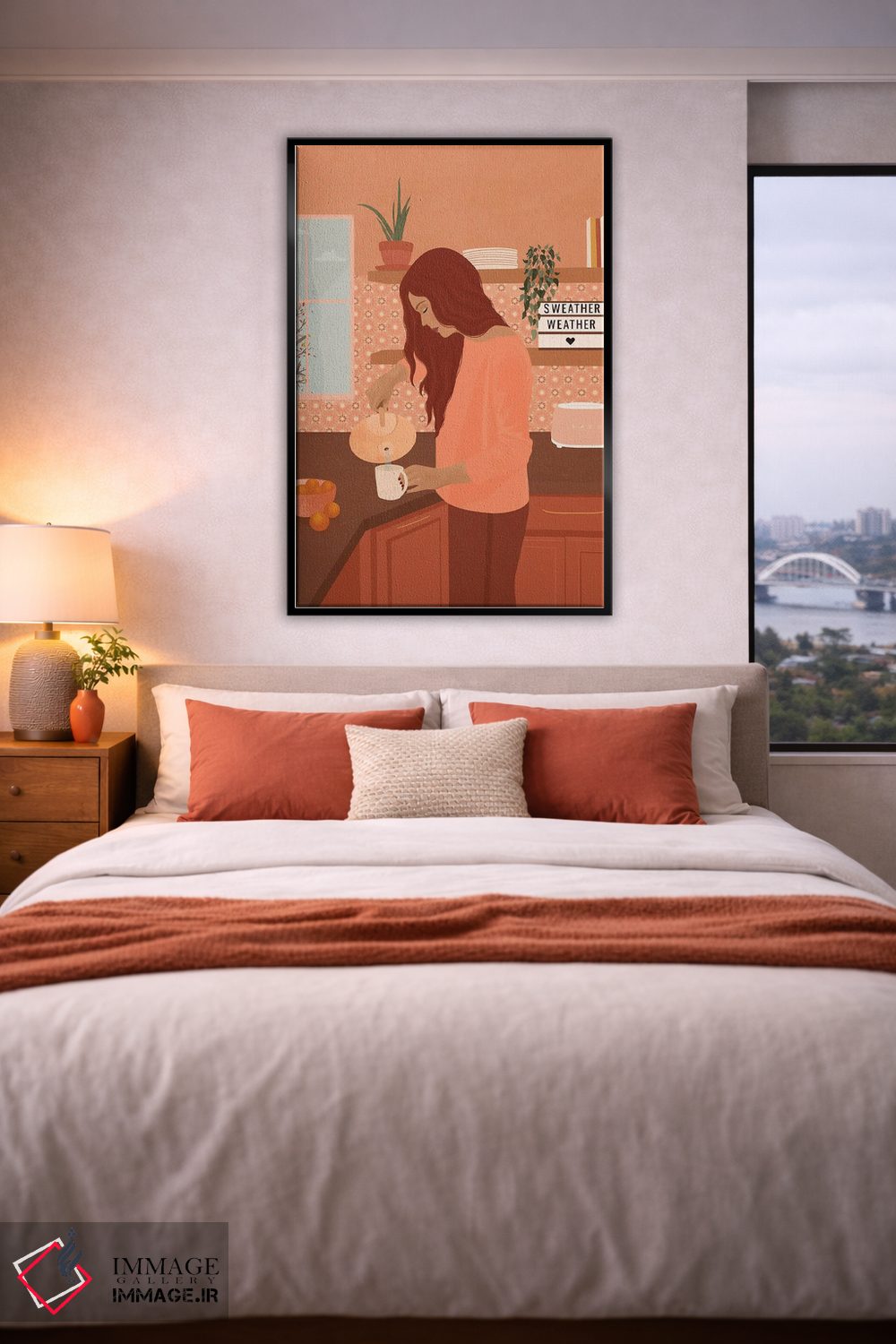 تابلو مدرن هوای ژاکت پوشی اثر ایتس فانی هو - D4B