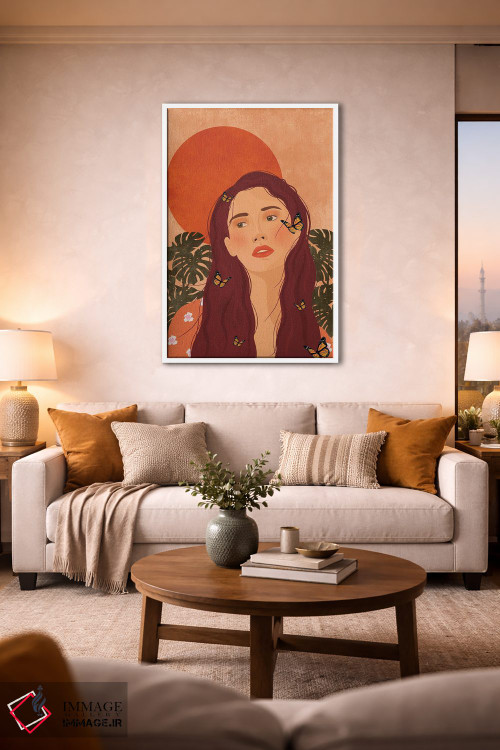 تابلو مدرن دختر پروانه ای اثر ایتس فانی هو - D1W