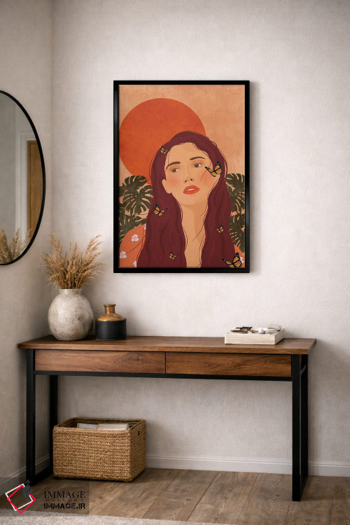 تابلو مدرن دختر پروانه ای اثر ایتس فانی هو - D3B