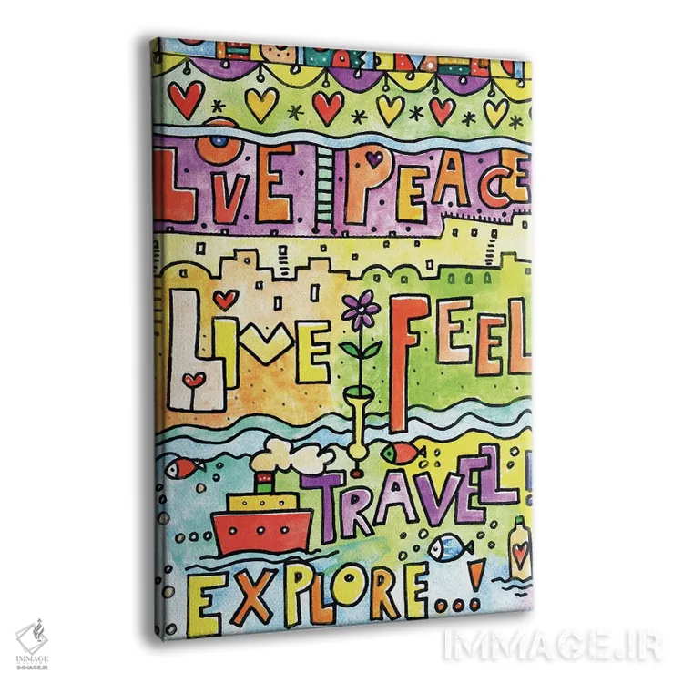 تابلو دکوراتیو عشق را زندگی کن و احساس کن اثر ایرنه گولاندریس - نمای پرسپکتیو محصول