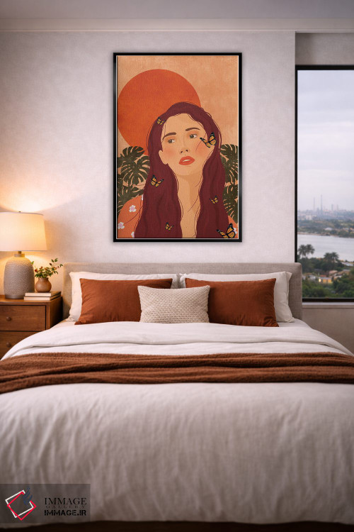 تابلو مدرن دختر پروانه ای اثر ایتس فانی هو - D4B