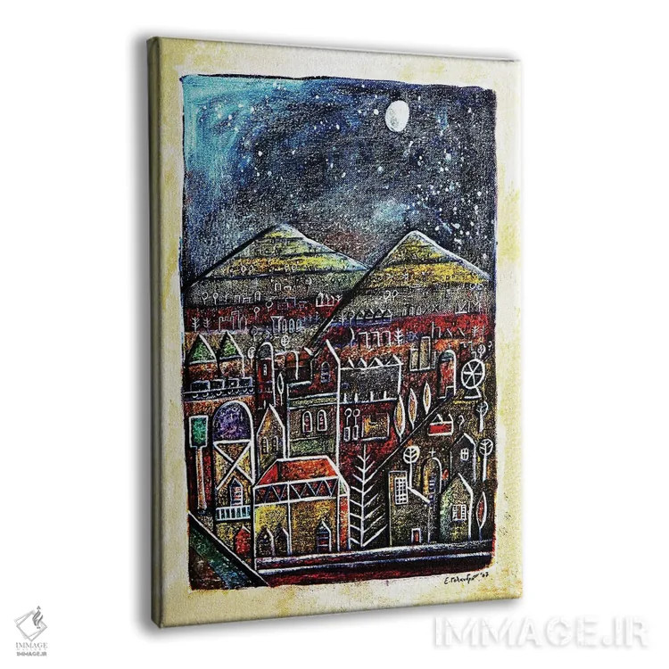 تابلو دکوراتیو شهر抽象ی اثر ایرنه گولاندریس - نمای پرسپکتیو محصول