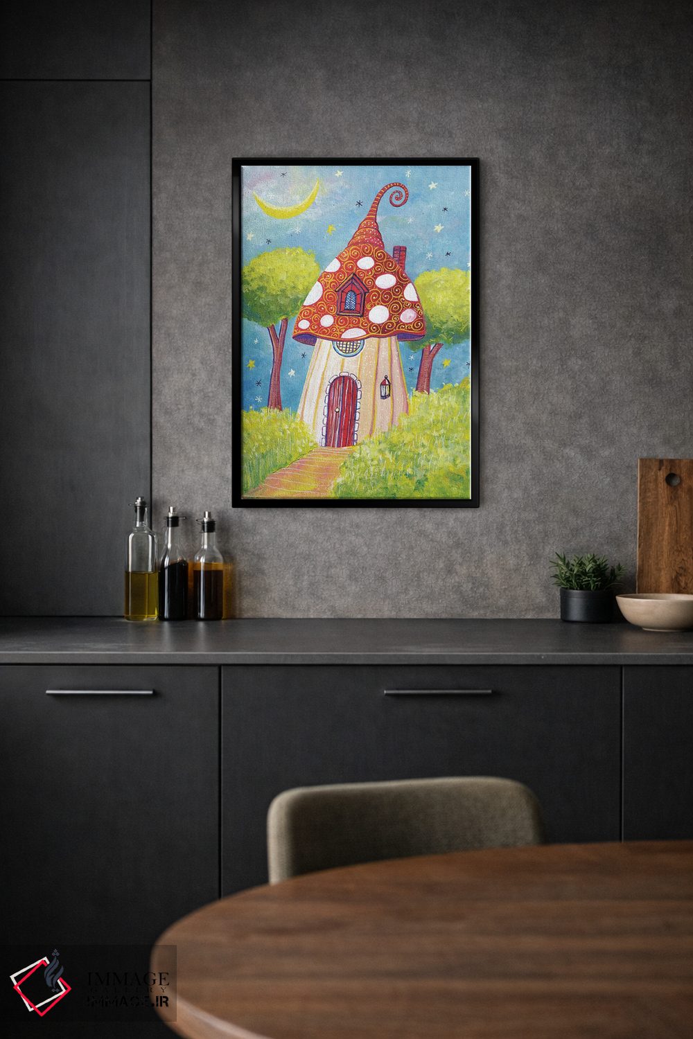 تابلو دکوراتیو خانه قارچی اثر ایرنه گولاندریس - D2B