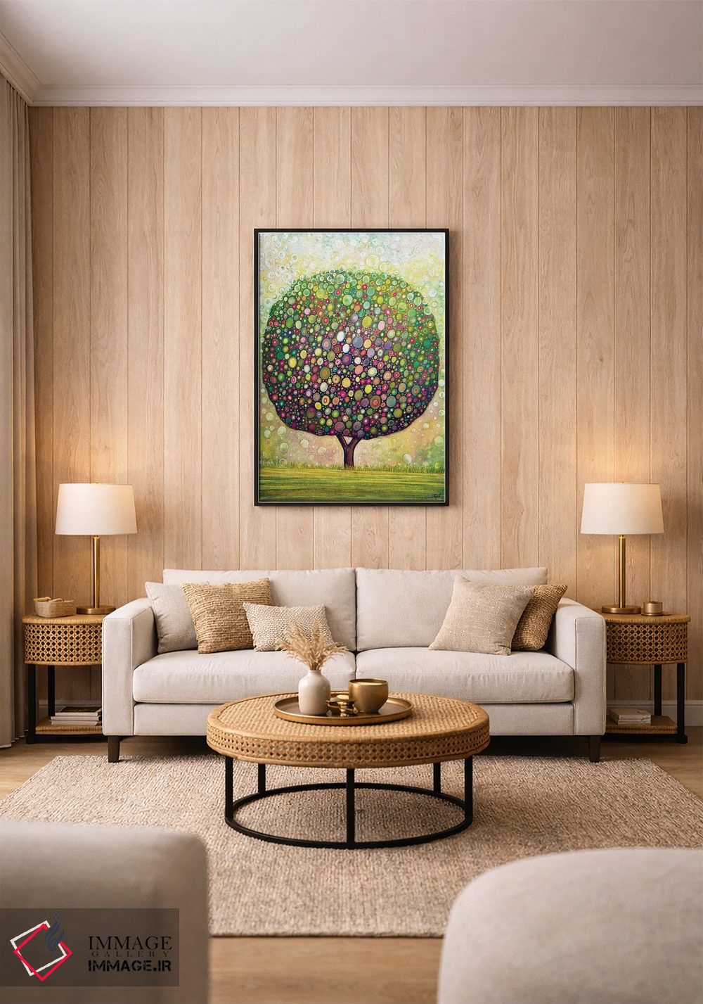 تابلو دکوراتیو درخت حبابی اثر ایرنه گولاندریس - D2B