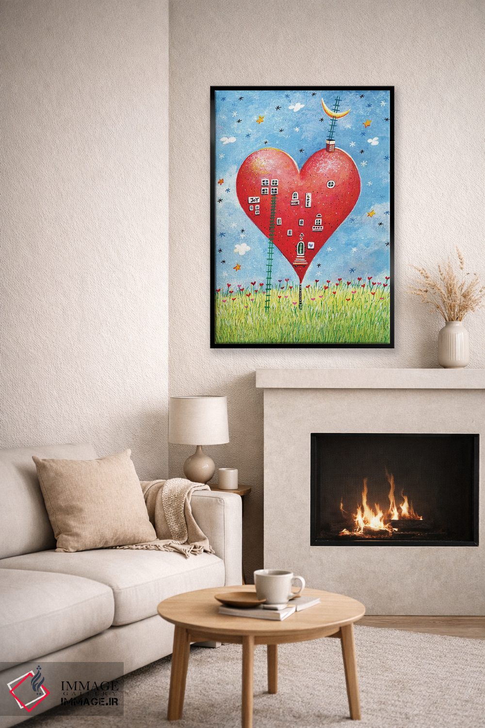 تابلو دکوراتیو خانه قلبی اثر ایرنه گولاندریس - D6B
