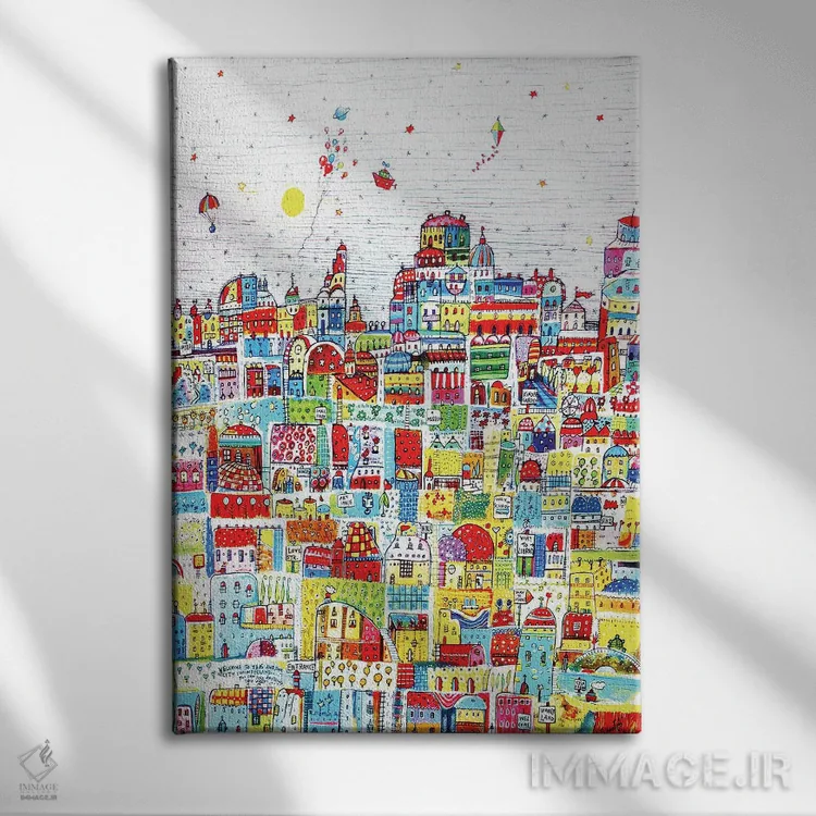 تابلو دکوراتیو سرزمین عجایب اثر ایرنه گولاندریس - نمای روبهرو روی دیوار