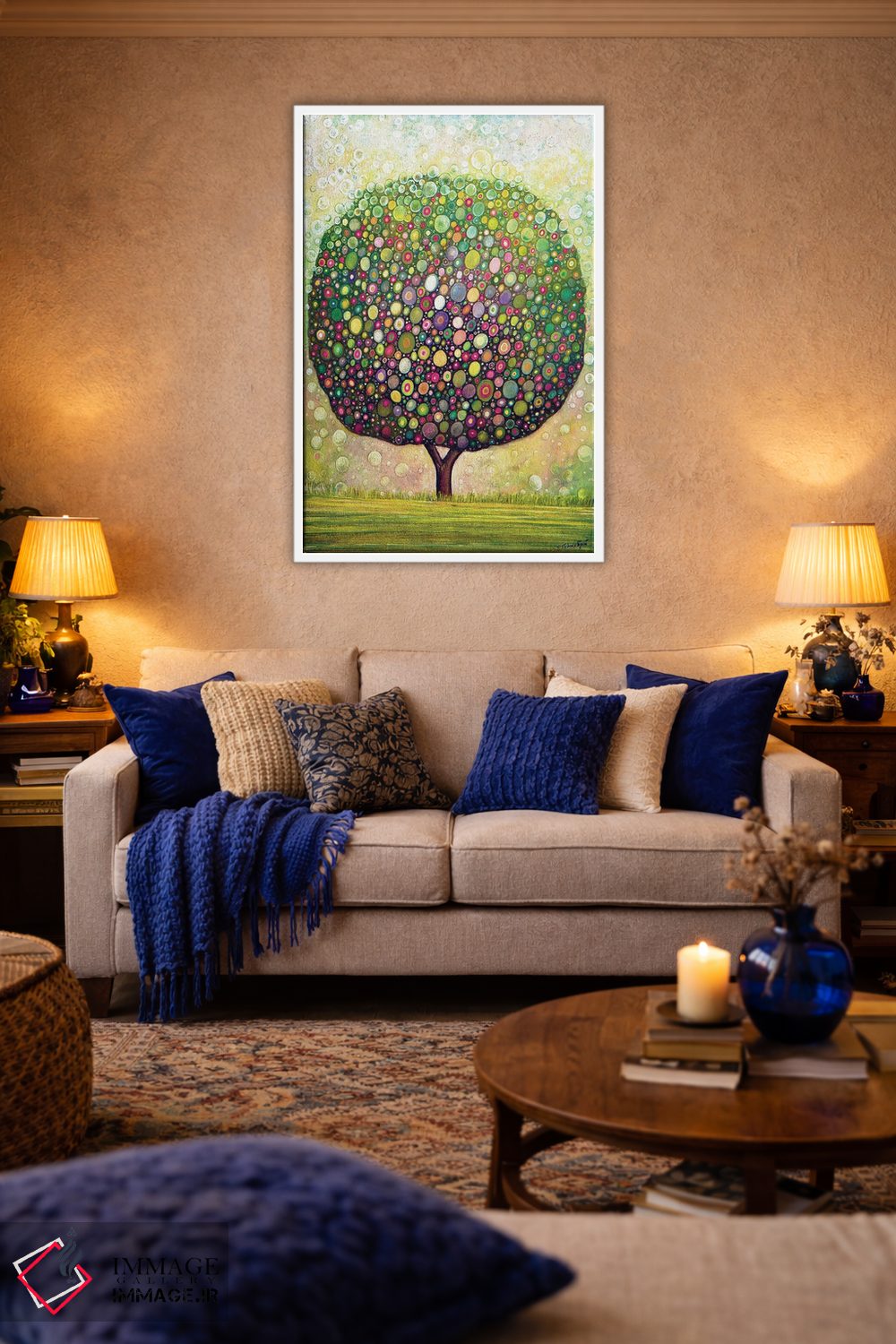 تابلو دکوراتیو درخت حبابی اثر ایرنه گولاندریس - D3W