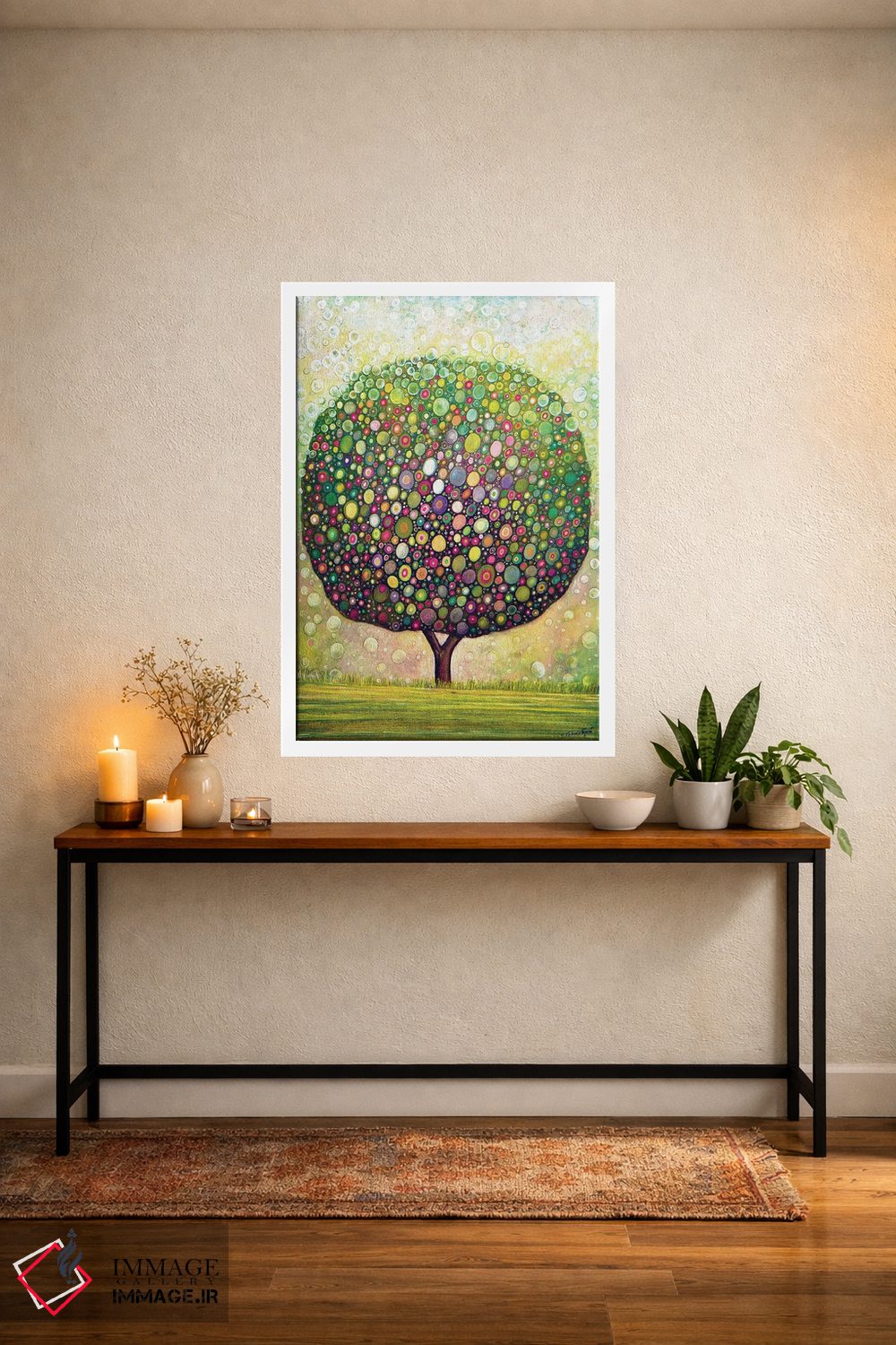 تابلو دکوراتیو درخت حبابی اثر ایرنه گولاندریس - D4W