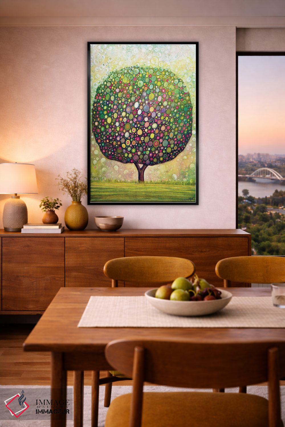 تابلو دکوراتیو درخت حبابی اثر ایرنه گولاندریس - D6B