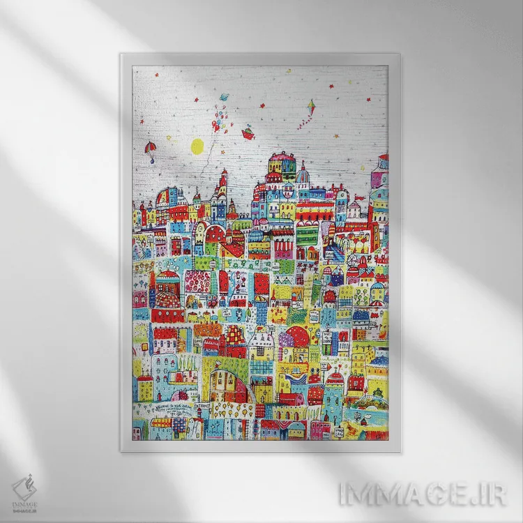 تابلو دکوراتیو سرزمین عجایب اثر ایرنه گولاندریس - نمای قابدار سفید