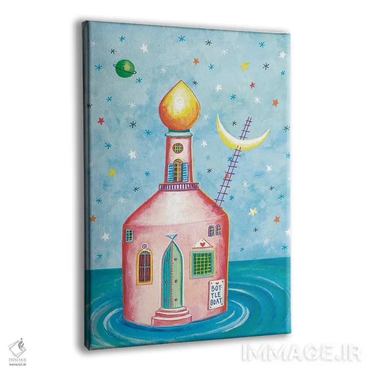 تابلو دکوراتیو خانه بطری اثر ایرنه گولاندریس - نمای پرسپکتیو محصول