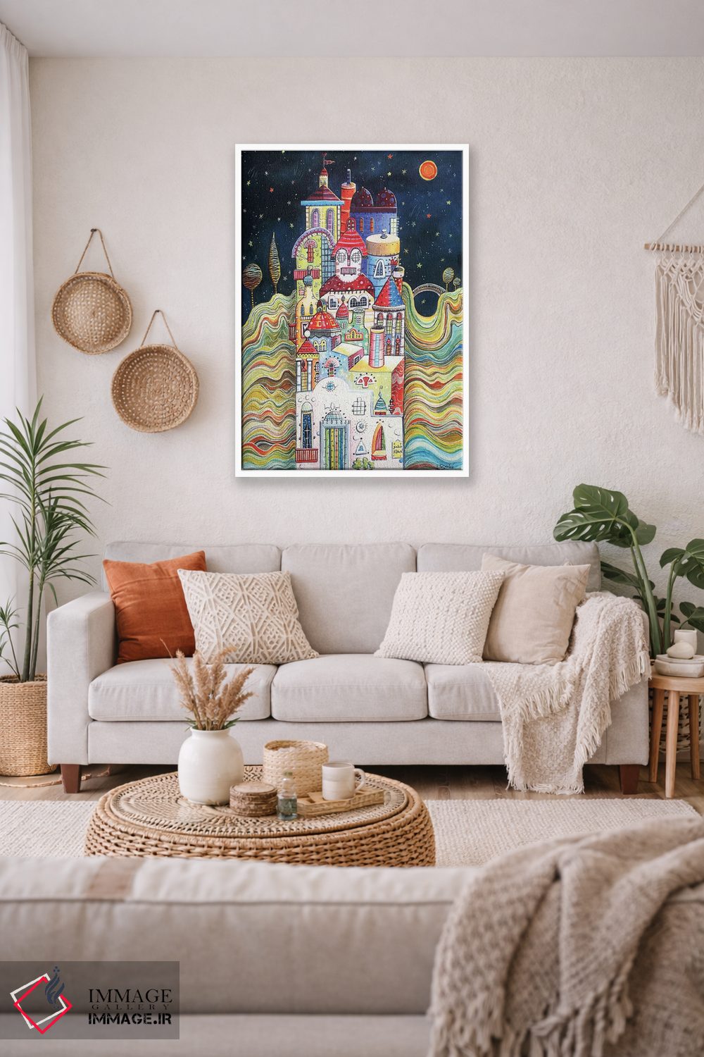 تابلو دکوراتیو شب شهر اثر ایرنه گولاندریس - D1W