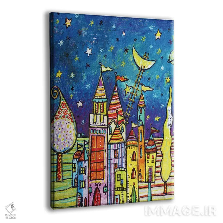 تابلو دکوراتیو سرزمین جادویی اثر ایرنه گولاندریس - نمای پرسپکتیو محصول