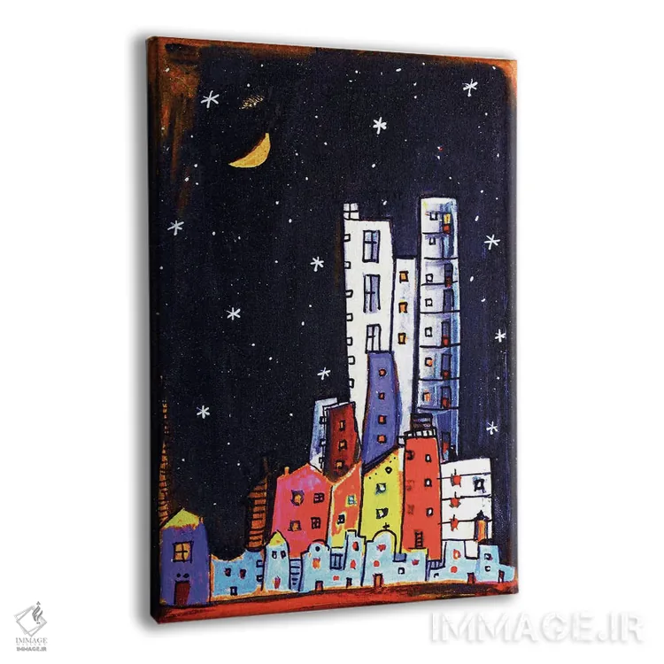 تابلو دکوراتیو شهر خفته اثر ایرنه گولاندریس - نمای پرسپکتیو محصول