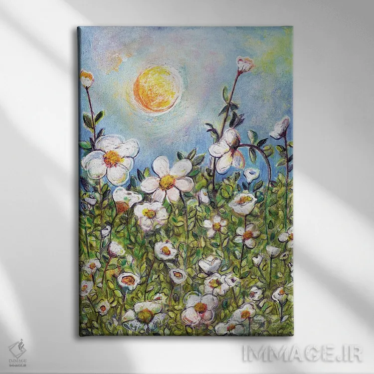 تابلو دکوراتیو شادی بهاری اثر ایرنه گولاندریس - نمای روبهرو روی دیوار