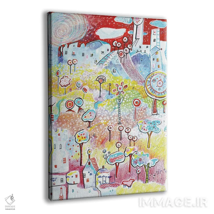 تابلو دکوراتیو شب سرخ اثر ایرنه گولاندریس - نمای پرسپکتیو محصول