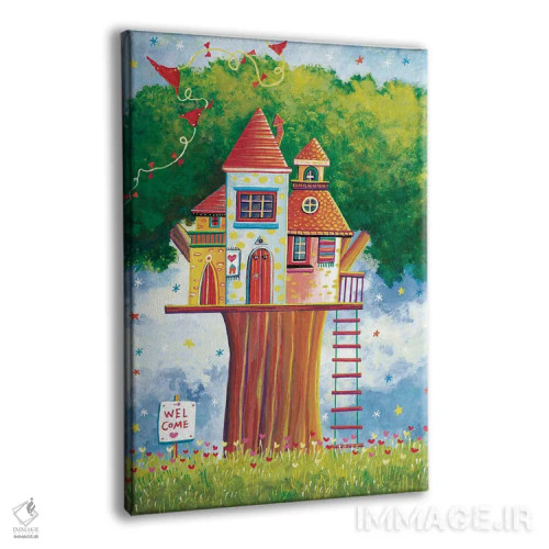 تابلو دکوراتیو خانه درختی اثر ایرنه گولاندریس - نمای پرسپکتیو محصول