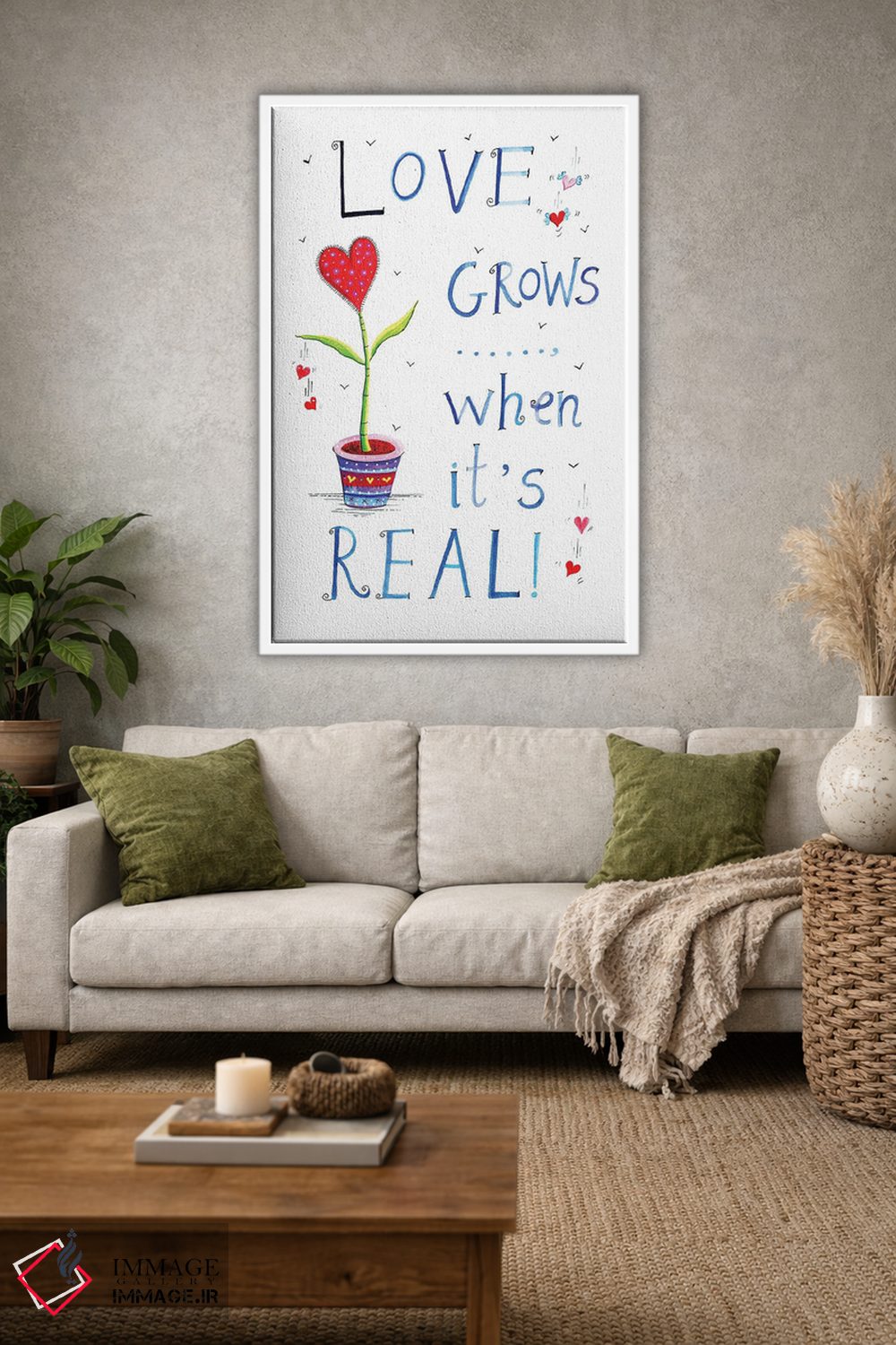 تابلو دکوراتیو عشق رشد می کند اثر ایرنه گولاندریس - D1W