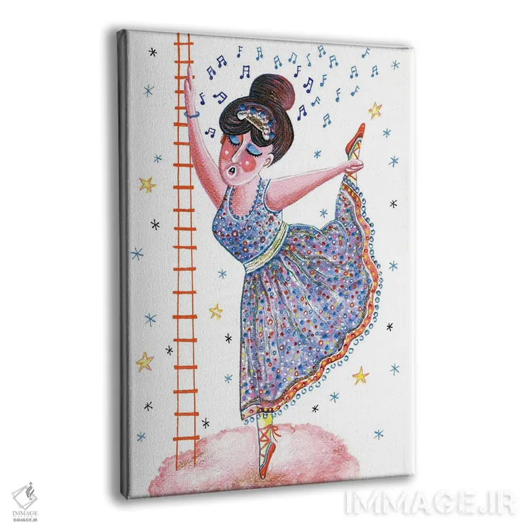 تابلو دکوراتیو رقص باله روی ابر اثر ایرنه گولاندریس - نمای پرسپکتیو محصول
