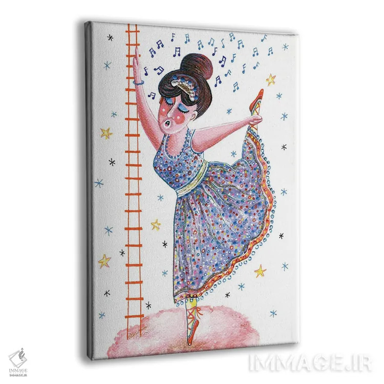 تابلو دکوراتیو رقص باله روی ابر اثر ایرنه گولاندریس - نمای پرسپکتیو محصول