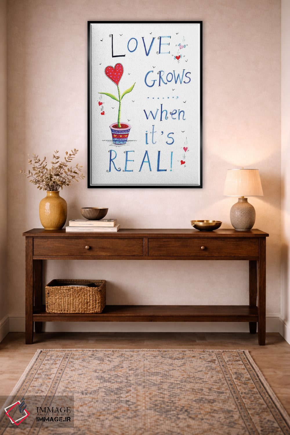 تابلو دکوراتیو عشق رشد می کند اثر ایرنه گولاندریس - D5B
