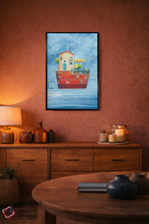 تابلو دکوراتیو قایق-خانه اثر ایرنه گولاندریس - D5B