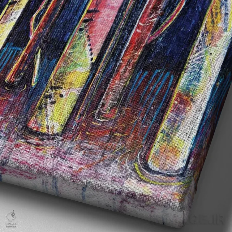 تابلو دکوراتیو جنگل اثر ایرنه گولاندریس - نمای نزدیک بافت بوم