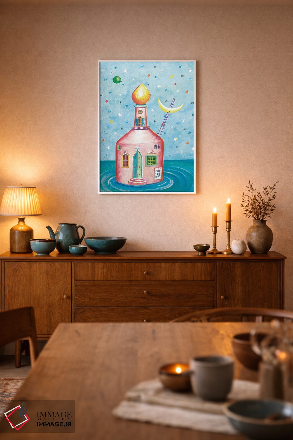 تابلو دکوراتیو خانه بطری اثر ایرنه گولاندریس - D6W