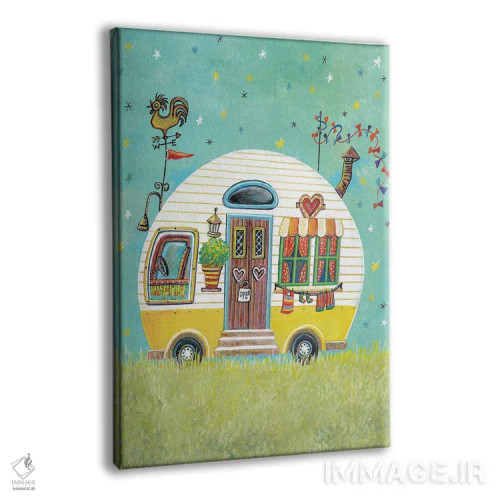 تابلو دکوراتیو خانه خودرو اثر ایرنه گولاندریس - نمای پرسپکتیو محصول