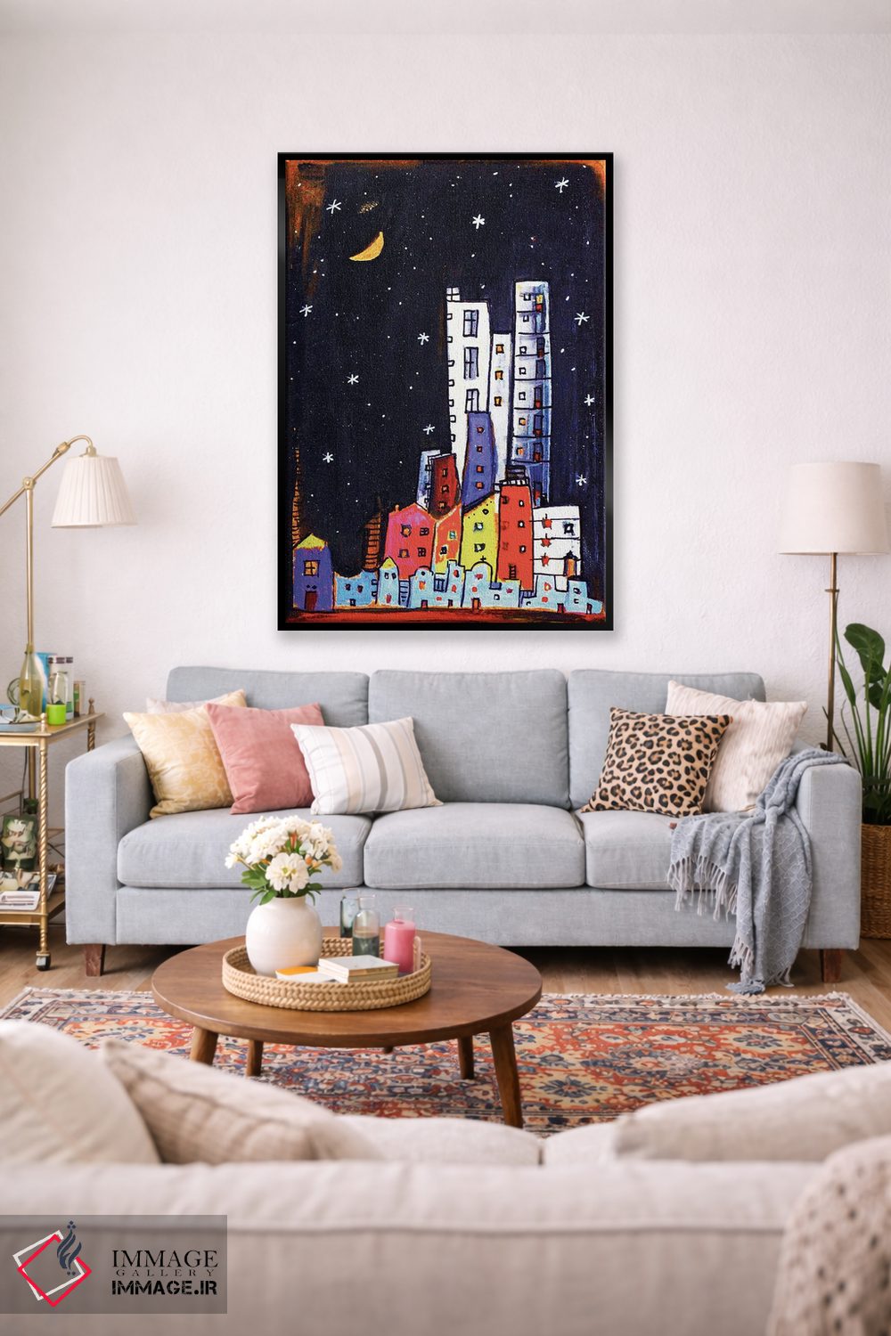 تابلو دکوراتیو شهر خفته اثر ایرنه گولاندریس - D1B
