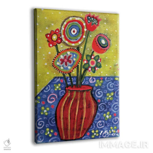 تابلو دکوراتیو گلدان پر از گل اثر ایرنه گولاندریس - نمای پرسپکتیو محصول