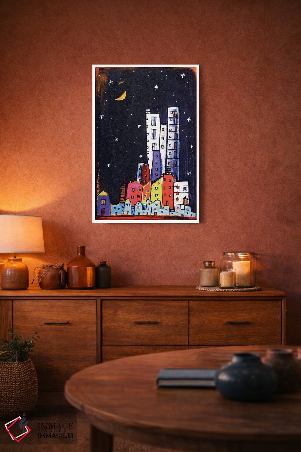 تابلو دکوراتیو شهر خفته اثر ایرنه گولاندریس - D3W