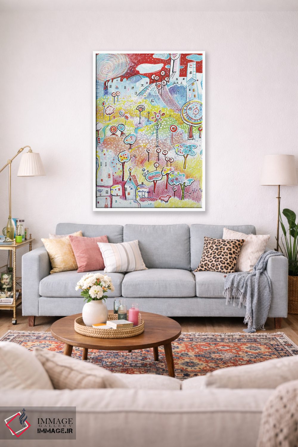 تابلو دکوراتیو شب سرخ اثر ایرنه گولاندریس - D1W