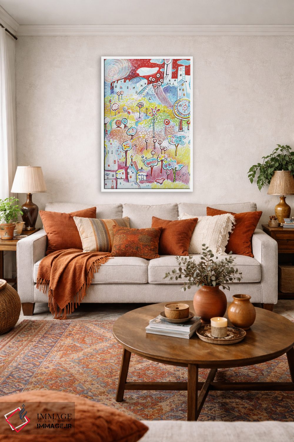 تابلو دکوراتیو شب سرخ اثر ایرنه گولاندریس - D2W