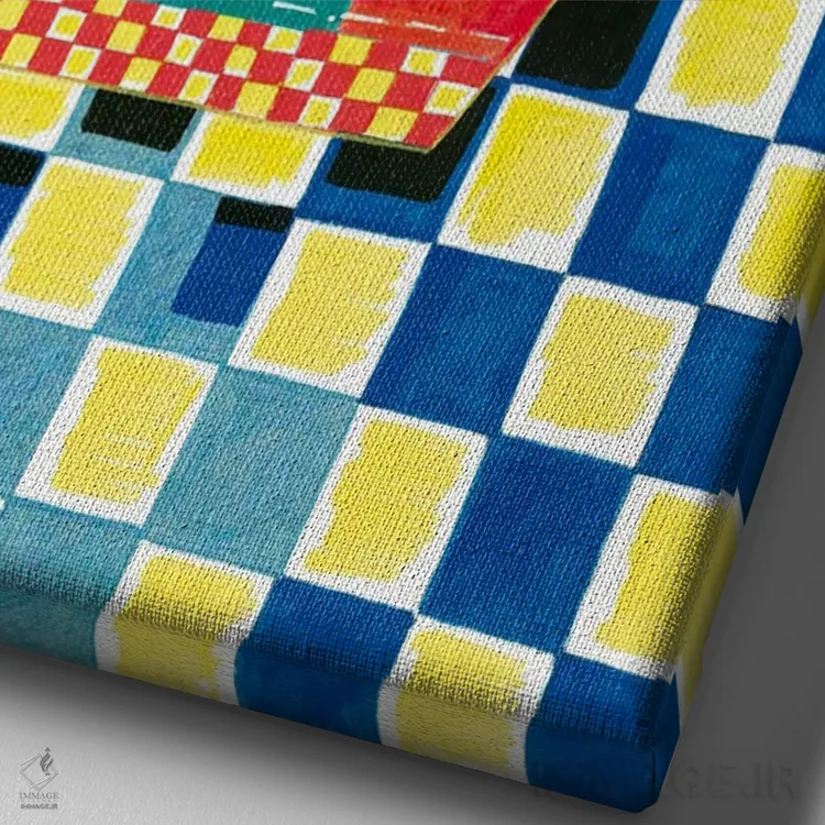 تابلو دکوراتیو قایق شاد اثر ایرنه گولاندریس - نمای نزدیک بافت بوم